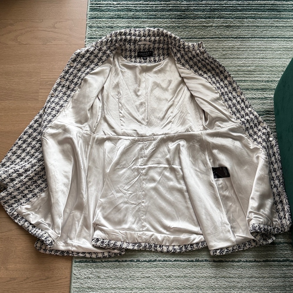 🆕 Laundry by Shelli Segal houndstooth flared coat - Picture 7 of 9